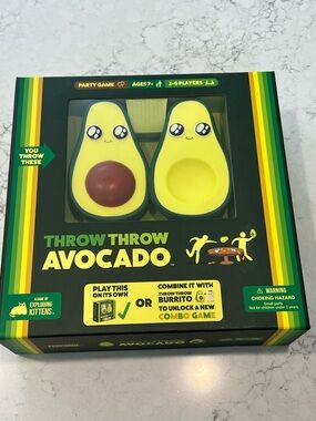 Throw Throw Avocado Party Game by Exploding Kittens - Yellow Green